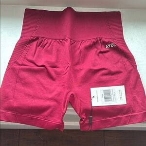 AYBL balance V2 seamless shorts. Rumba Red Size M.
